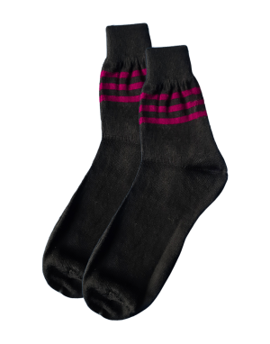 Women pure wool Anklet  socks plain design Black